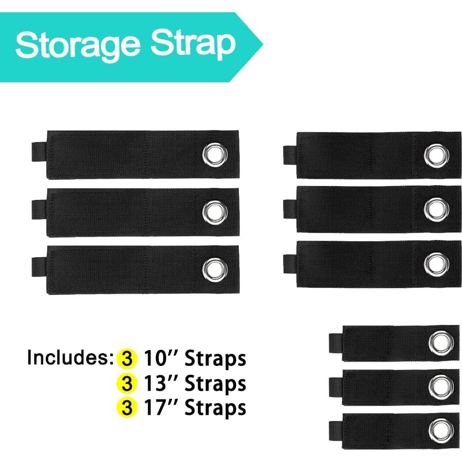 Correas de Almacenamiento Aksiko - Paquete de 9 Correas 25-43 cm