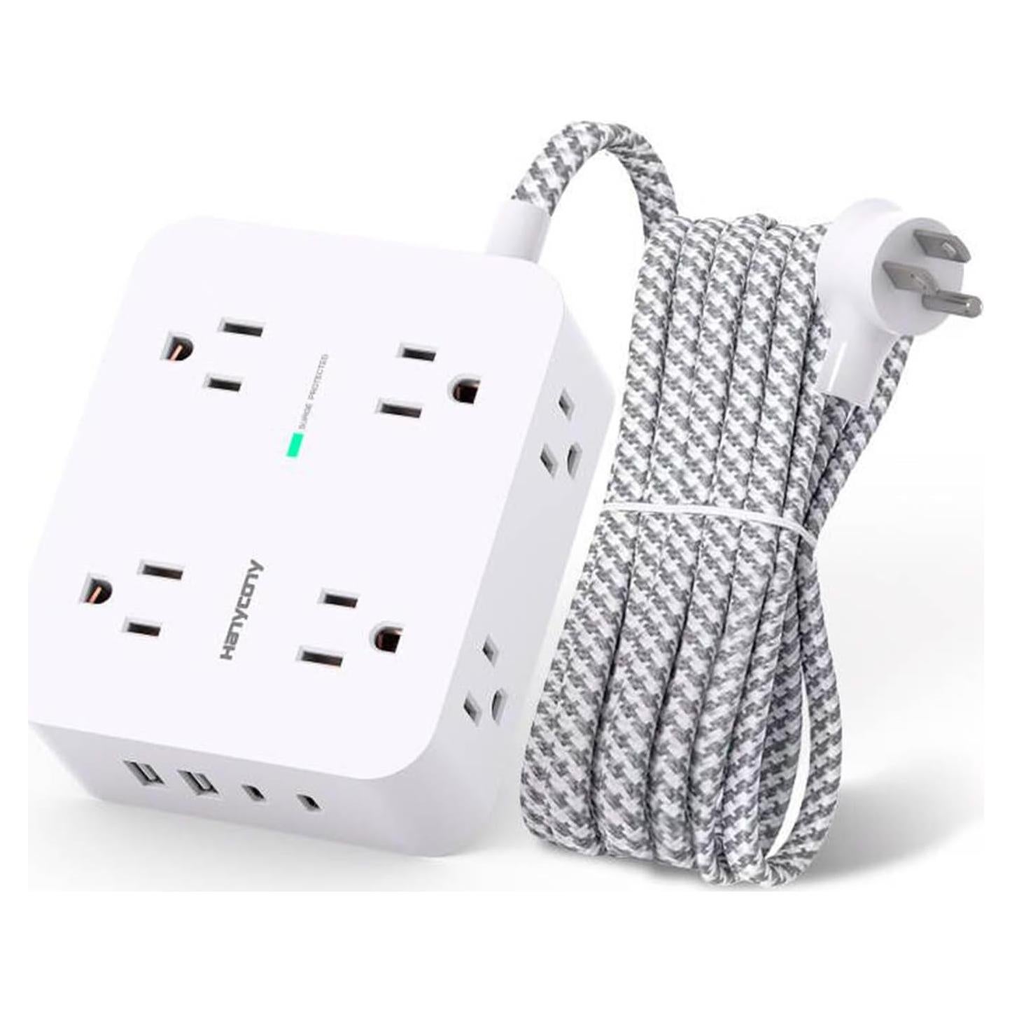 Regleta de Protección HANYCONY 8 Salidas 4 USB C 1.52m