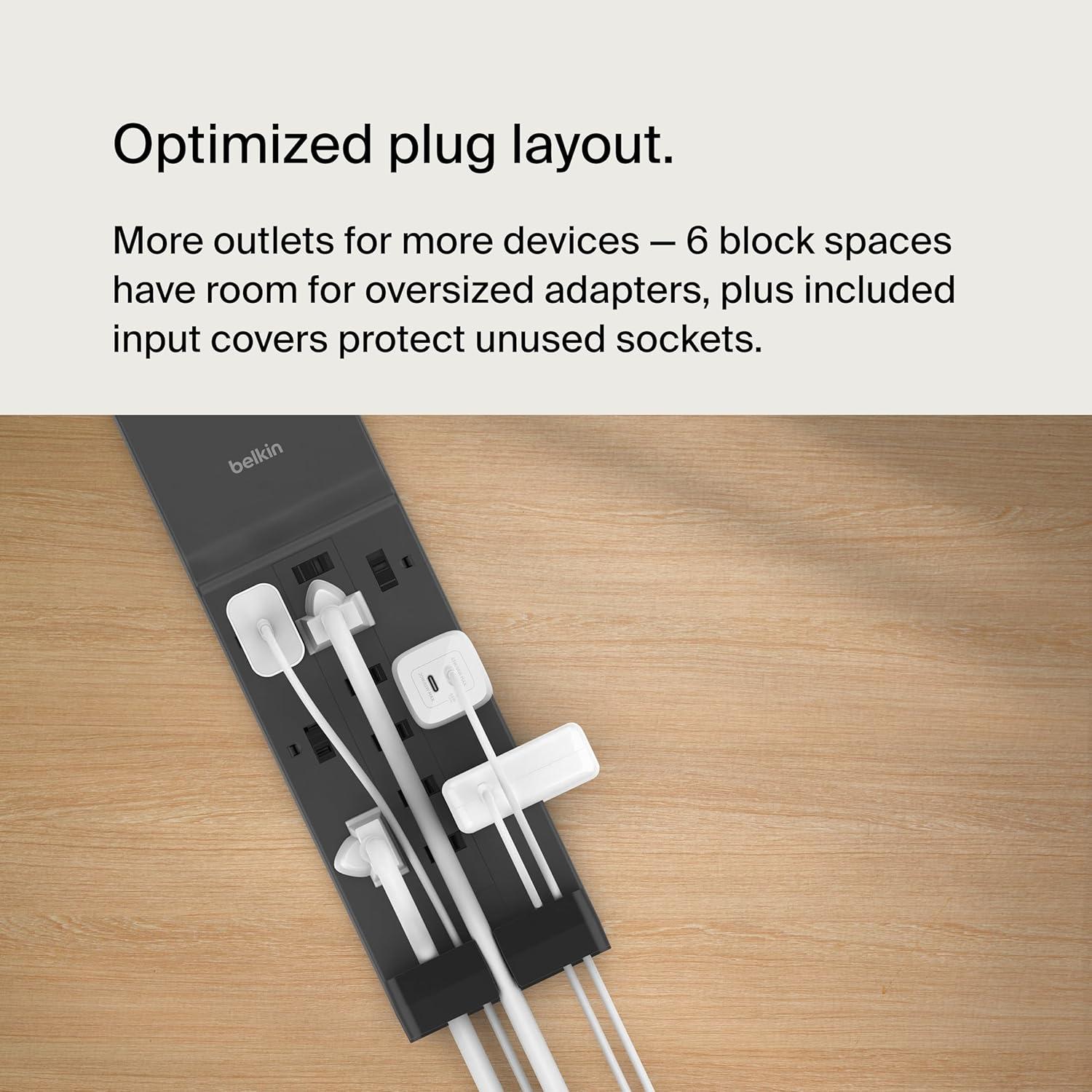 Protector de Sobretensión Belkin 12 Salidas 2.4m 3940 Julios