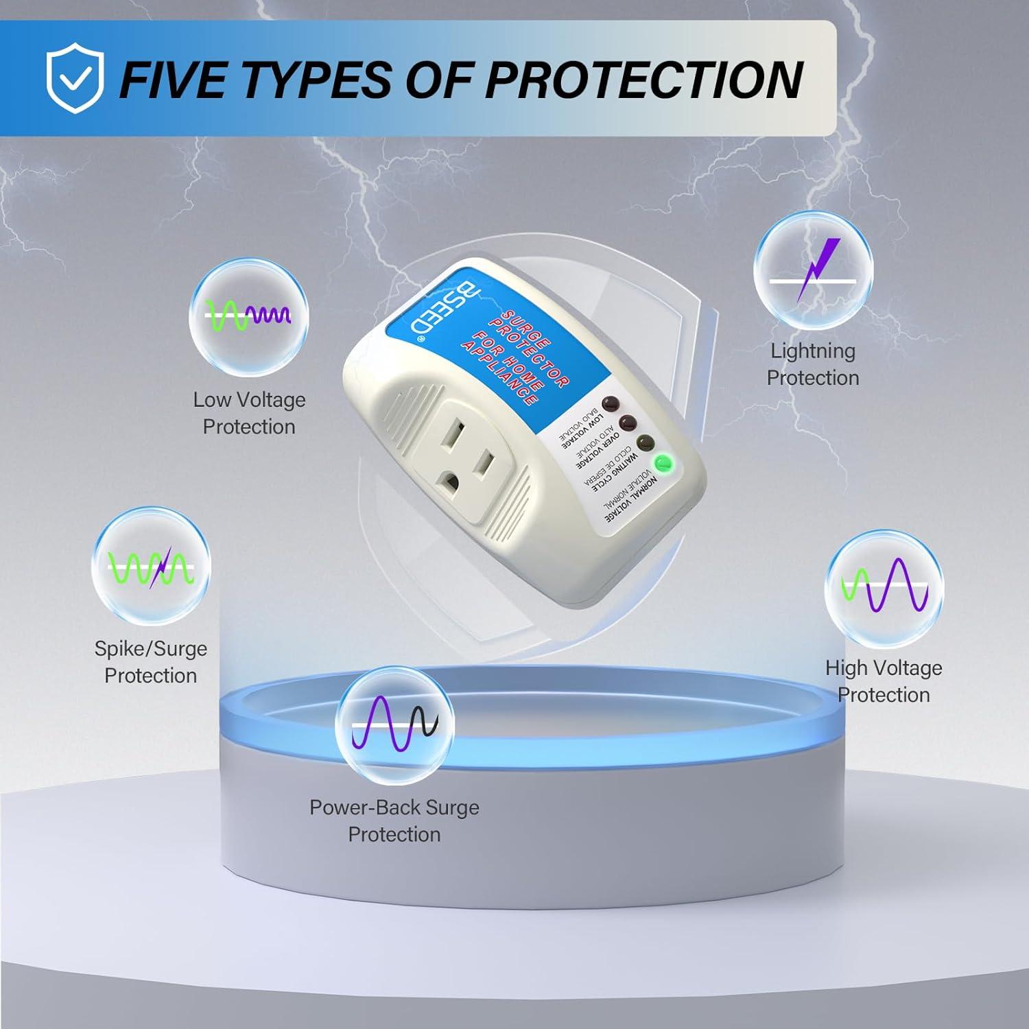 Protector de Voltaje BSEED 15A 1875W para Electrodomésticos