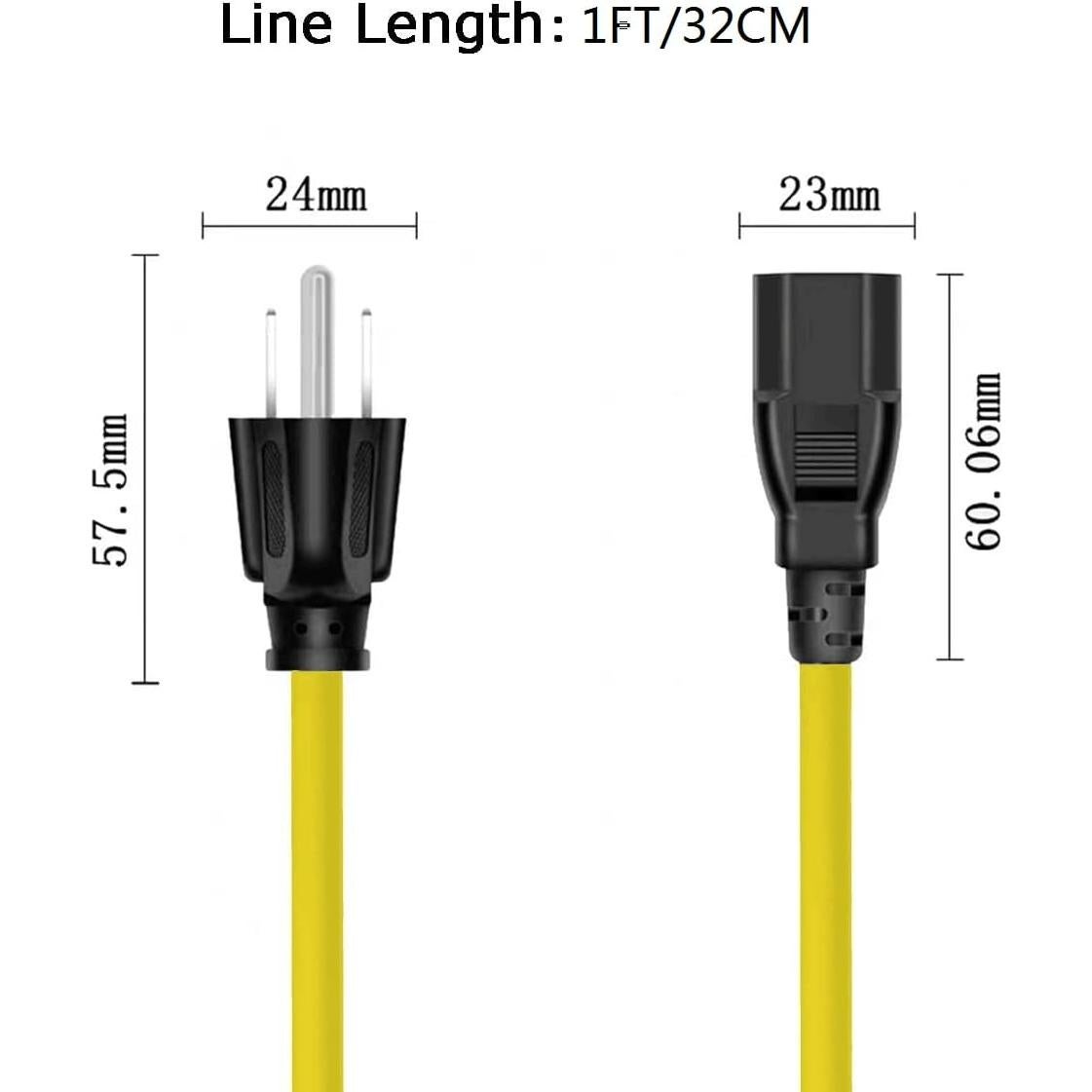 Adaptador de Enchufe AC 12AWG 15A a 20A Guoxu 32cm