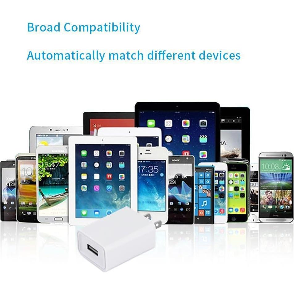 Cargador de Pared USB FOBSUNLAND 5V 2A 2 Pack Blanco