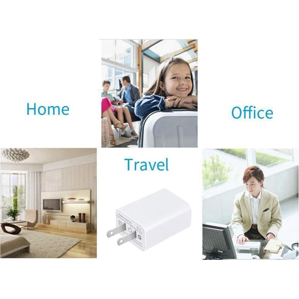 Cargador de Pared USB FOBSUNLAND 5V 2A 2 Pack Blanco