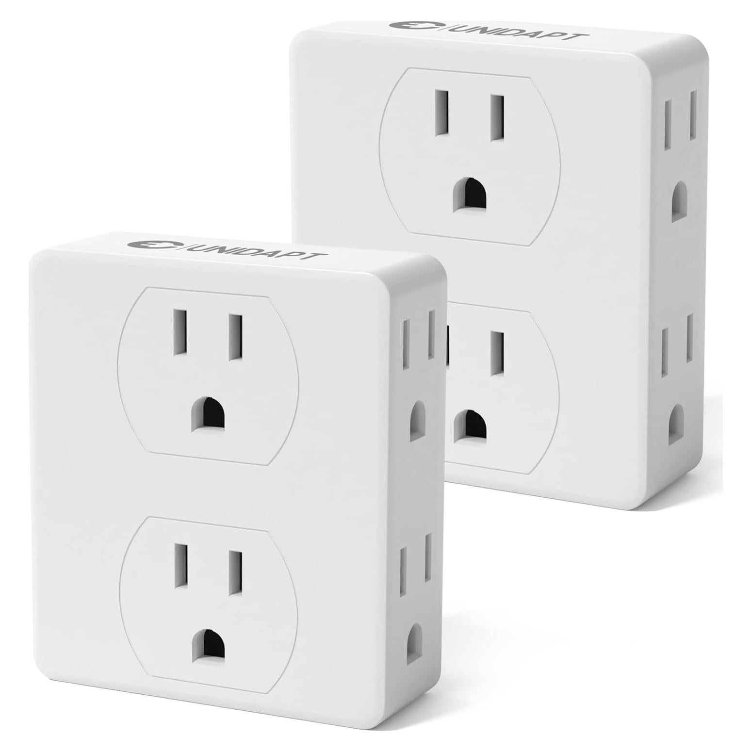 Divisor de Enchufe Múltiple Unidapt 6 Tomas AC Blanco