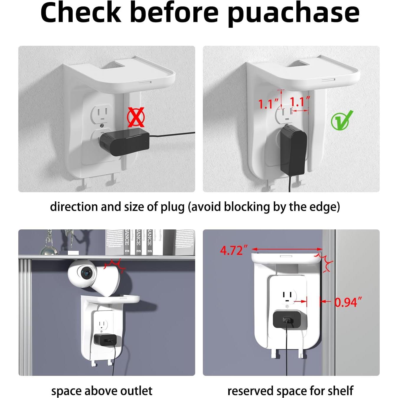 Estante de Pared Suptek Blanco Mate, Soporta 9 kg, Ideal para Baño y Cocina