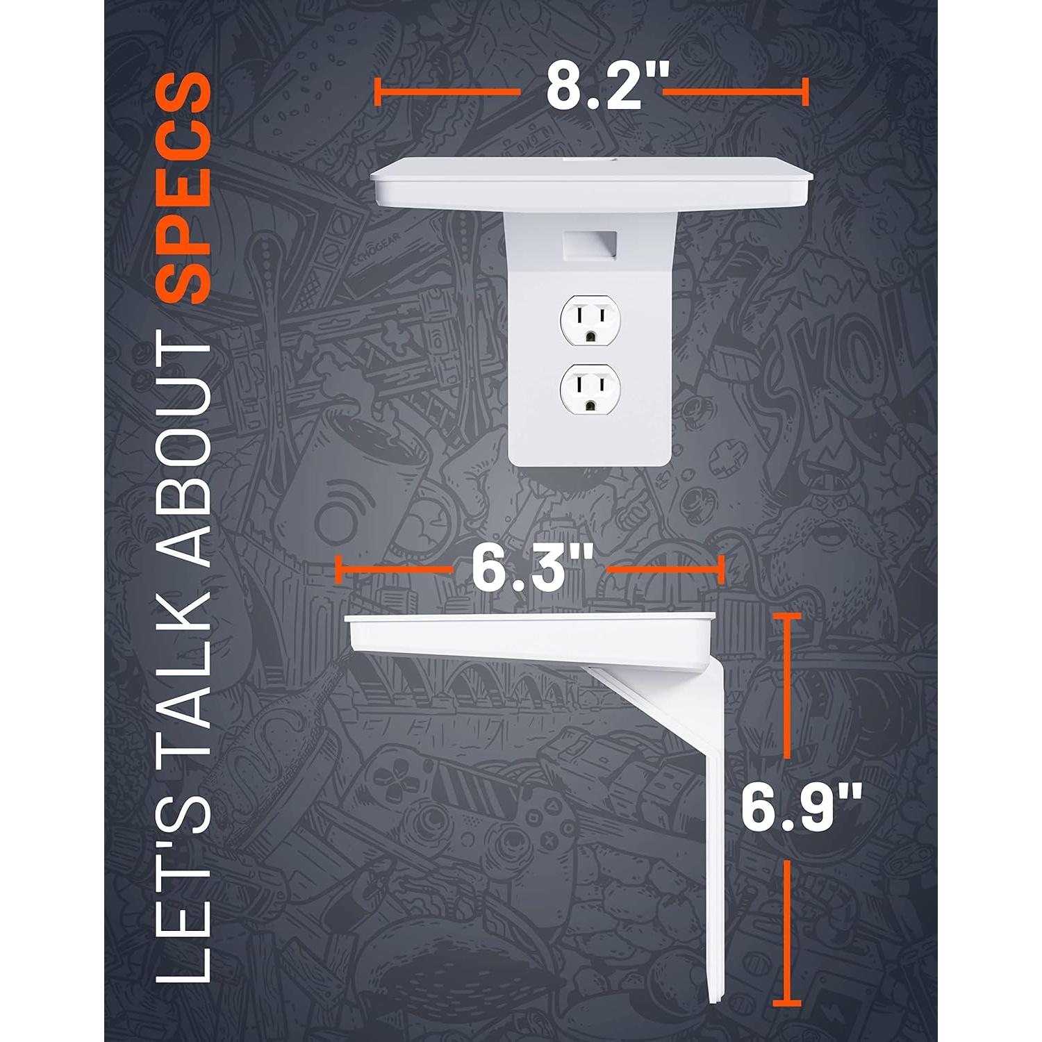 Estante de Salida Ancho ECHOGEAR Blanco - Almacenamiento de Cables