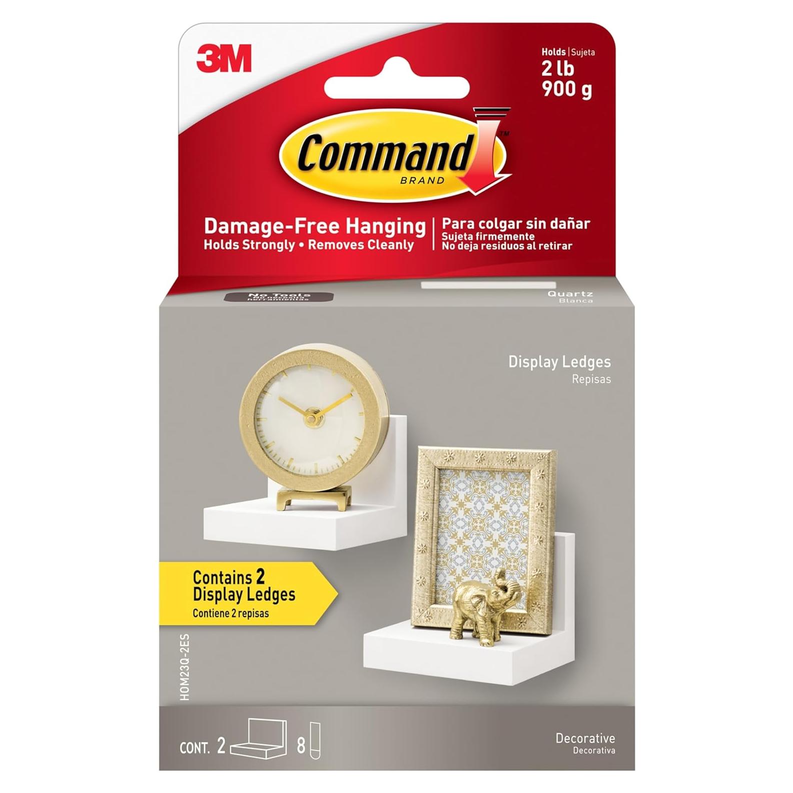 Estantes de Exhibición Command Cuarzo 10.16 cm - 2 Unidades