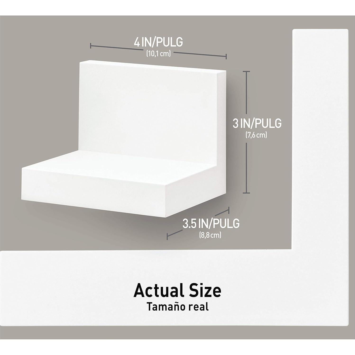 Estantes de Exhibición Command Cuarzo 10.16 cm - 2 Unidades