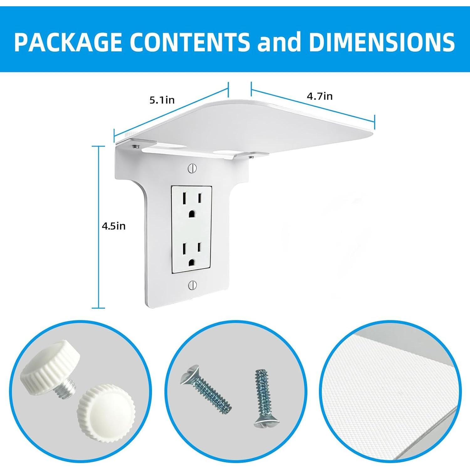 Soporte de Estante de Metal ALLICAVER para Enchufes Decora