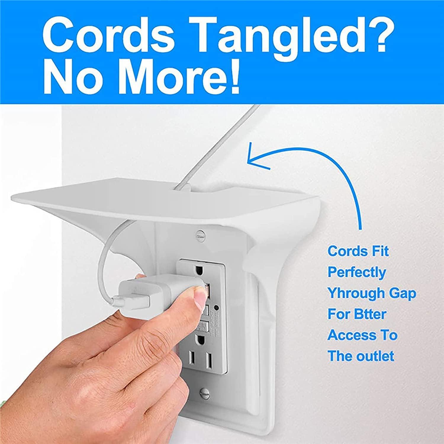 Estante de Pared para Tomacorrientes LOUIS FELT - 2 Unidades Blanco