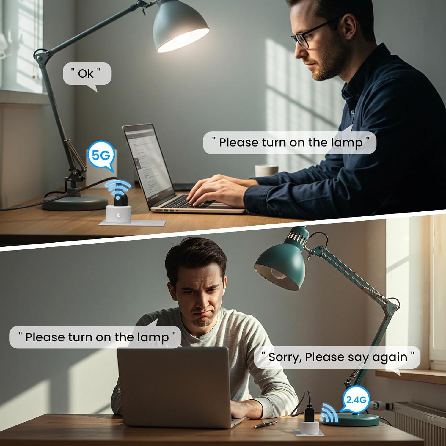 Enchufe Inteligente GHome 15A Wi-Fi Doble Banda Control Remoto