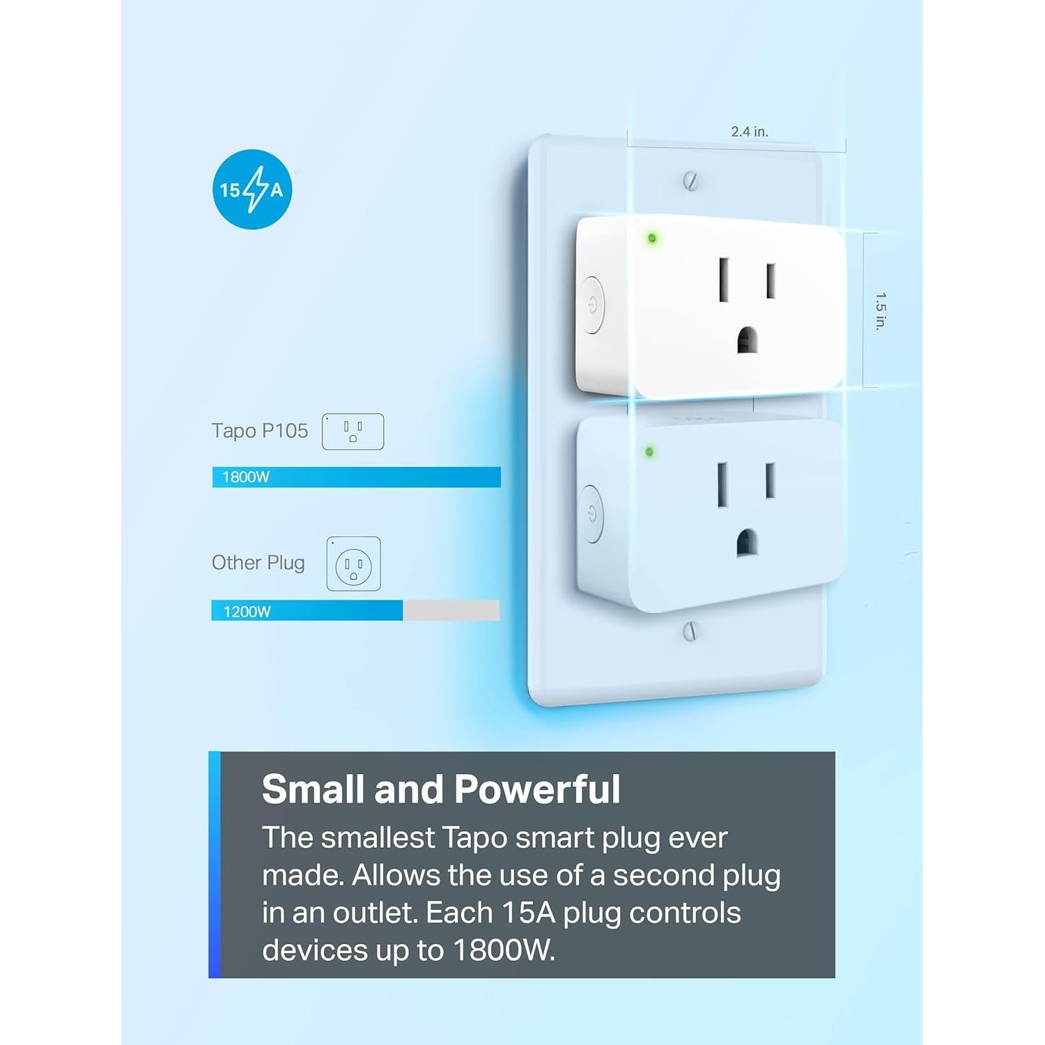 Enchufe Inteligente TP-Link Tapo P105 Mini 4-Pack Wi-Fi 240V