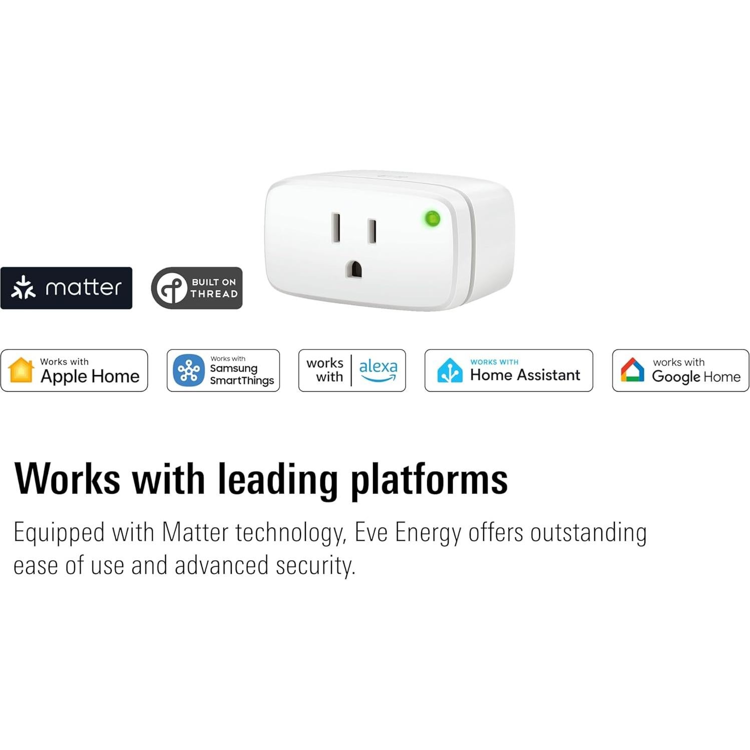 Enchufe Inteligente Eve Energy Matter - Control App y Voz