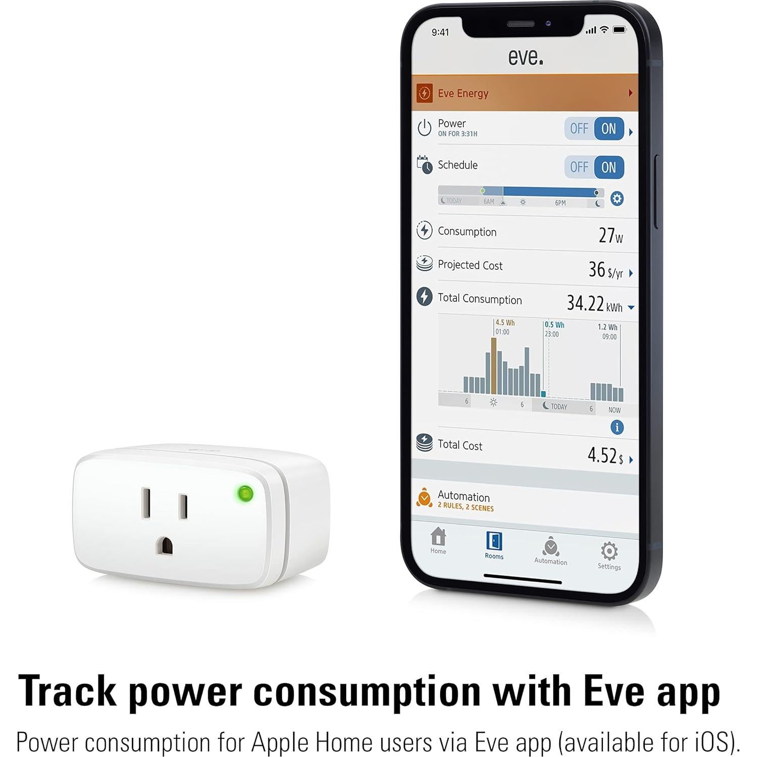 Enchufe Inteligente Eve Energy Matter - Control App y Voz