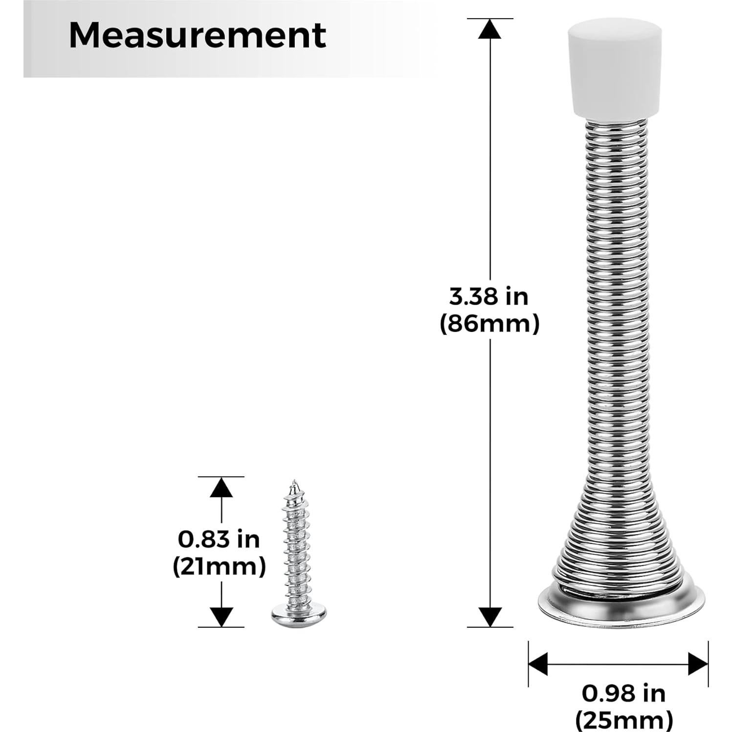 Topes de Puerta Ravinte - Paquete de 12 con Punta de Goma