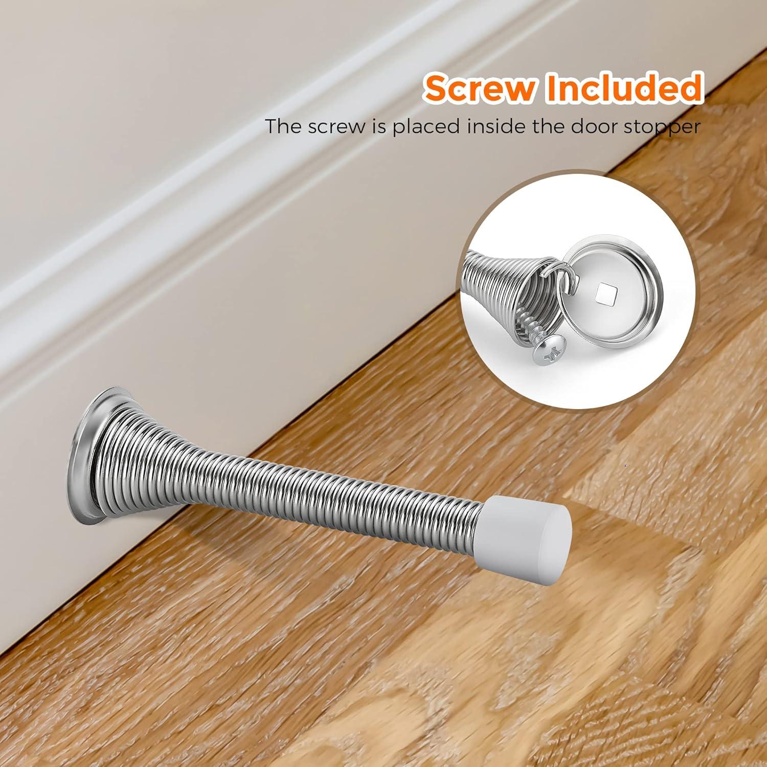 Topes de Puerta Ravinte - Paquete de 12 con Punta de Goma