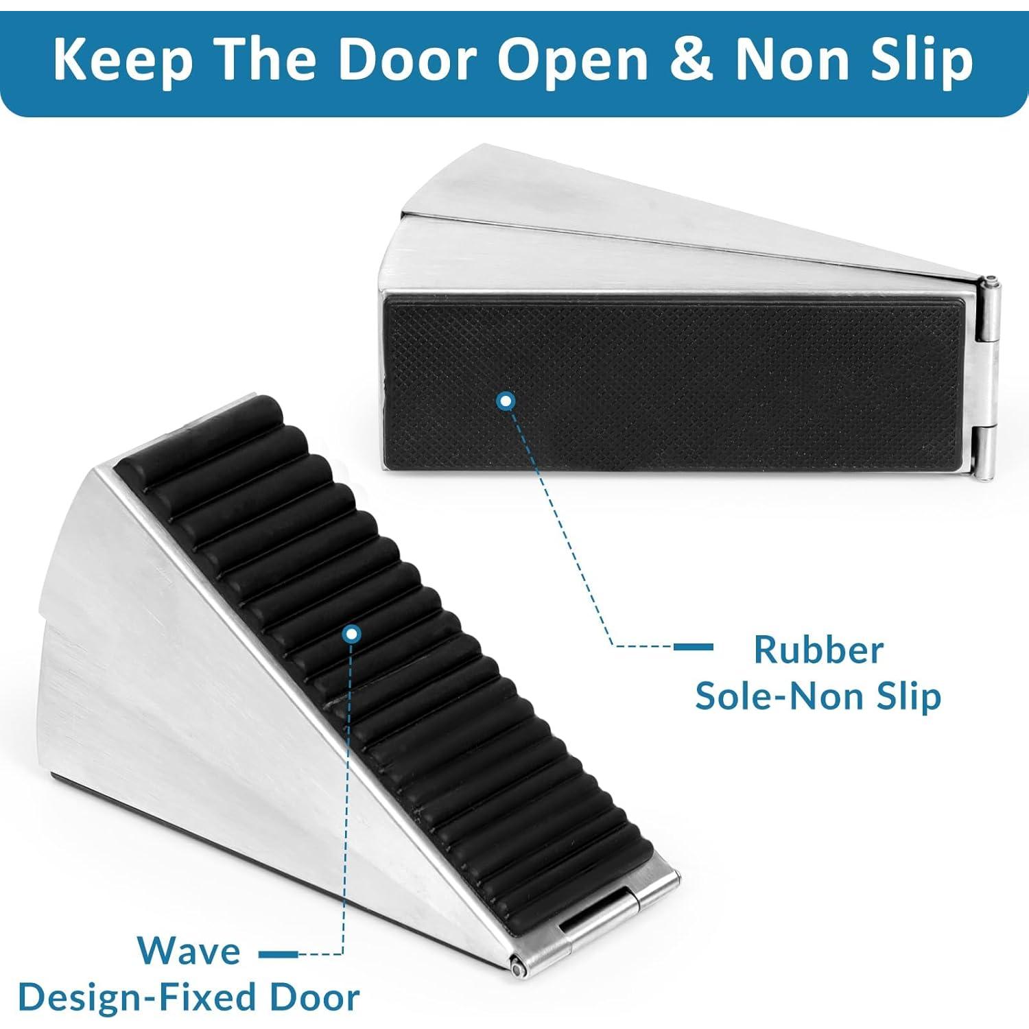 Paquete de 2 Topes de Puerta Optish Ajustables 75mm Antideslizantes