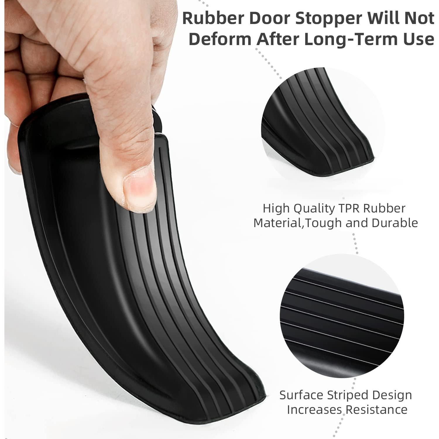 Calzos para puertas BHYTAKI - 4 piezas de goma antideslizante