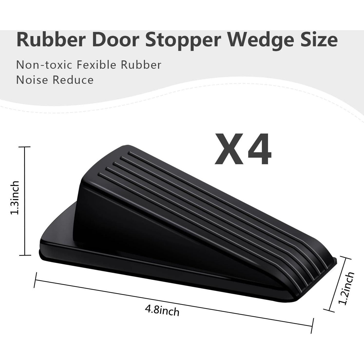 Calzos para puertas BHYTAKI - 4 piezas de goma antideslizante