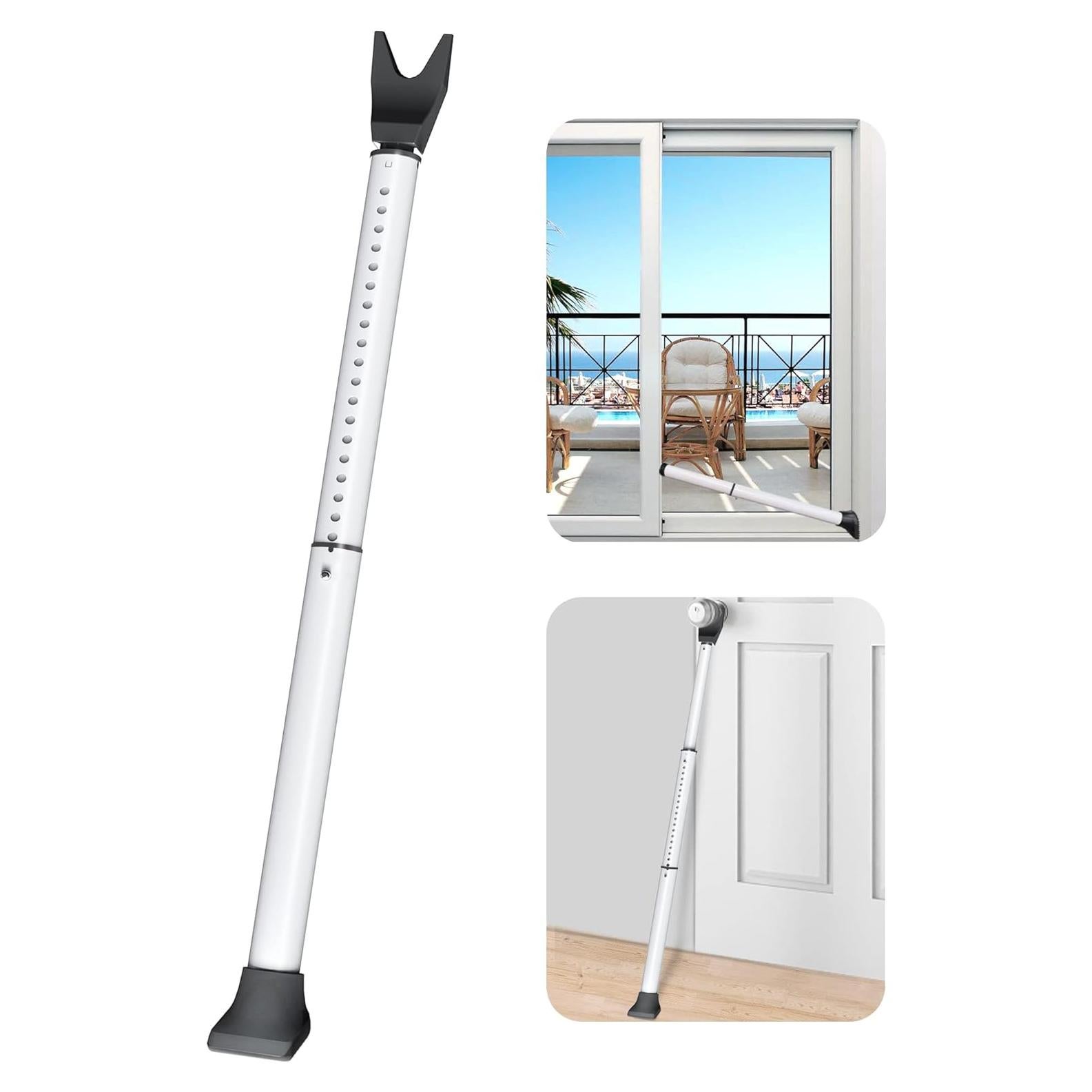 Barra de Seguridad de Puerta AceMining Ajustable 53-117 cm Blanca