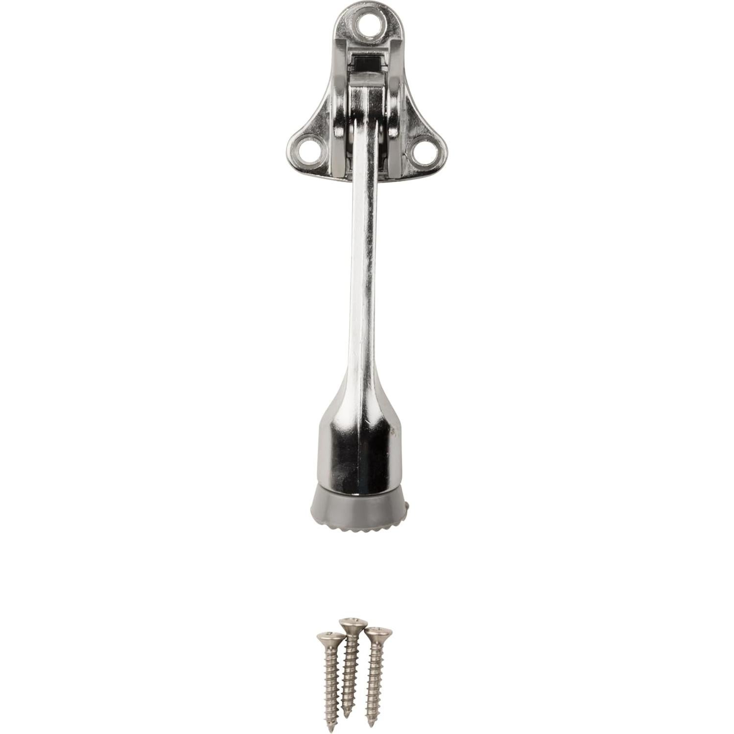 Tope de Puerta de Patada Hardware Nacional N273-532 Cromo Satinado