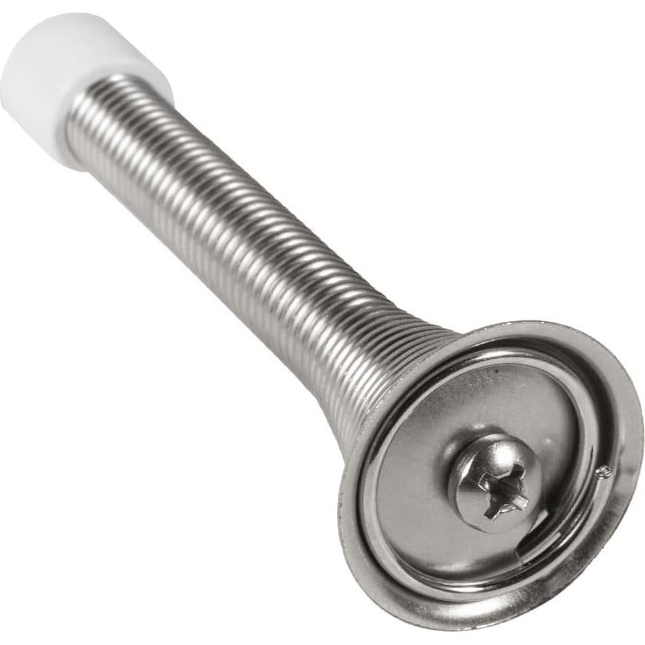 Topes de puerta de resorte KISEER - Paquete de 12 - Niquel satinado