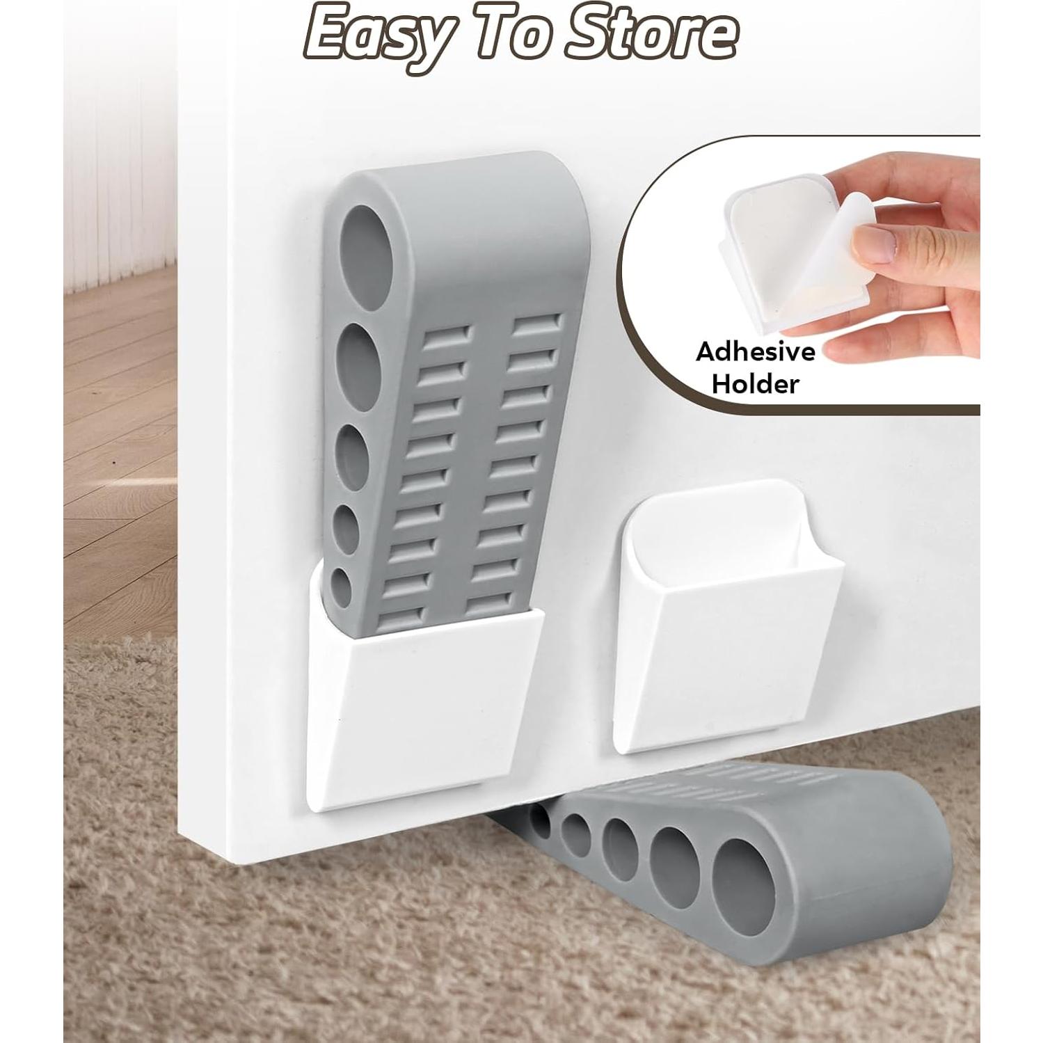 Paquete de 3 Topes de Puerta de Goma Optish - Gris