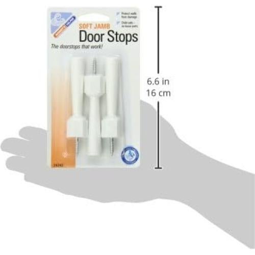 Paquete de 3 Paradas de Puerta Suaves Mommys Helper, Blanco