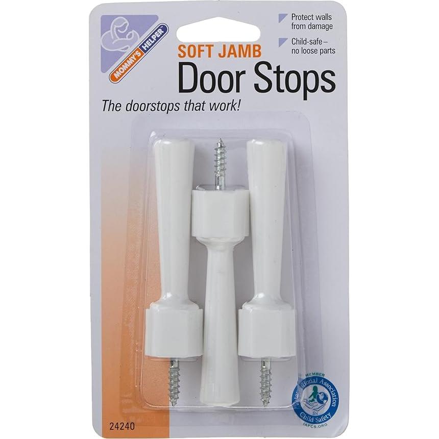 Paquete de 3 Paradas de Puerta Suaves Mommys Helper, Blanco