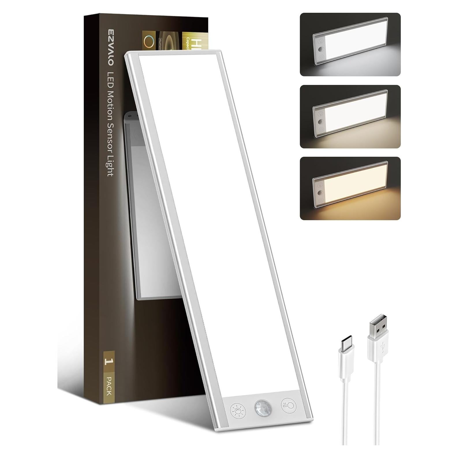 EZVALO Luz Bajo Gabinete 3000mAh 150LM con Sensor Movimiento