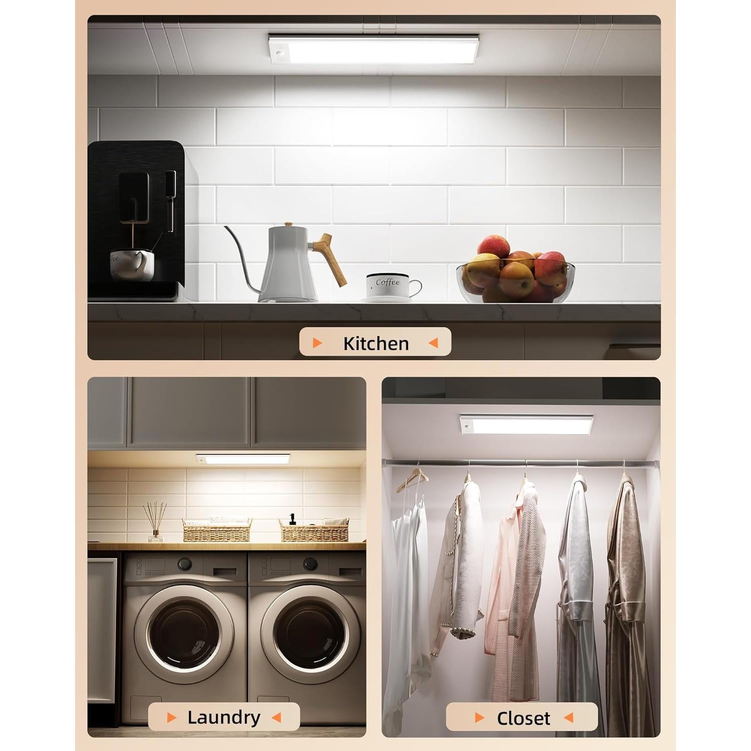 EZVALO Luz Bajo Gabinete 3000mAh 150LM con Sensor Movimiento