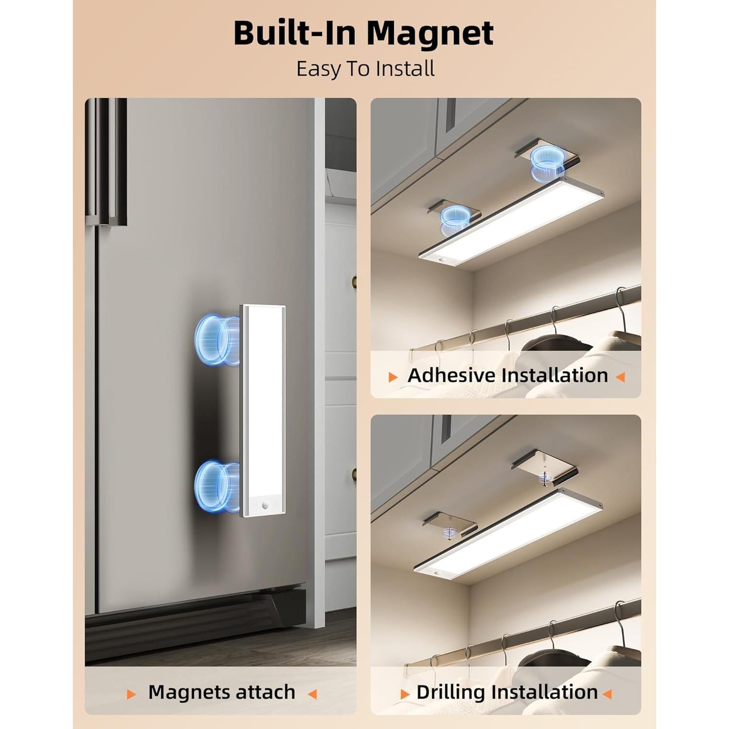 EZVALO Luz Bajo Gabinete 3000mAh 150LM con Sensor Movimiento