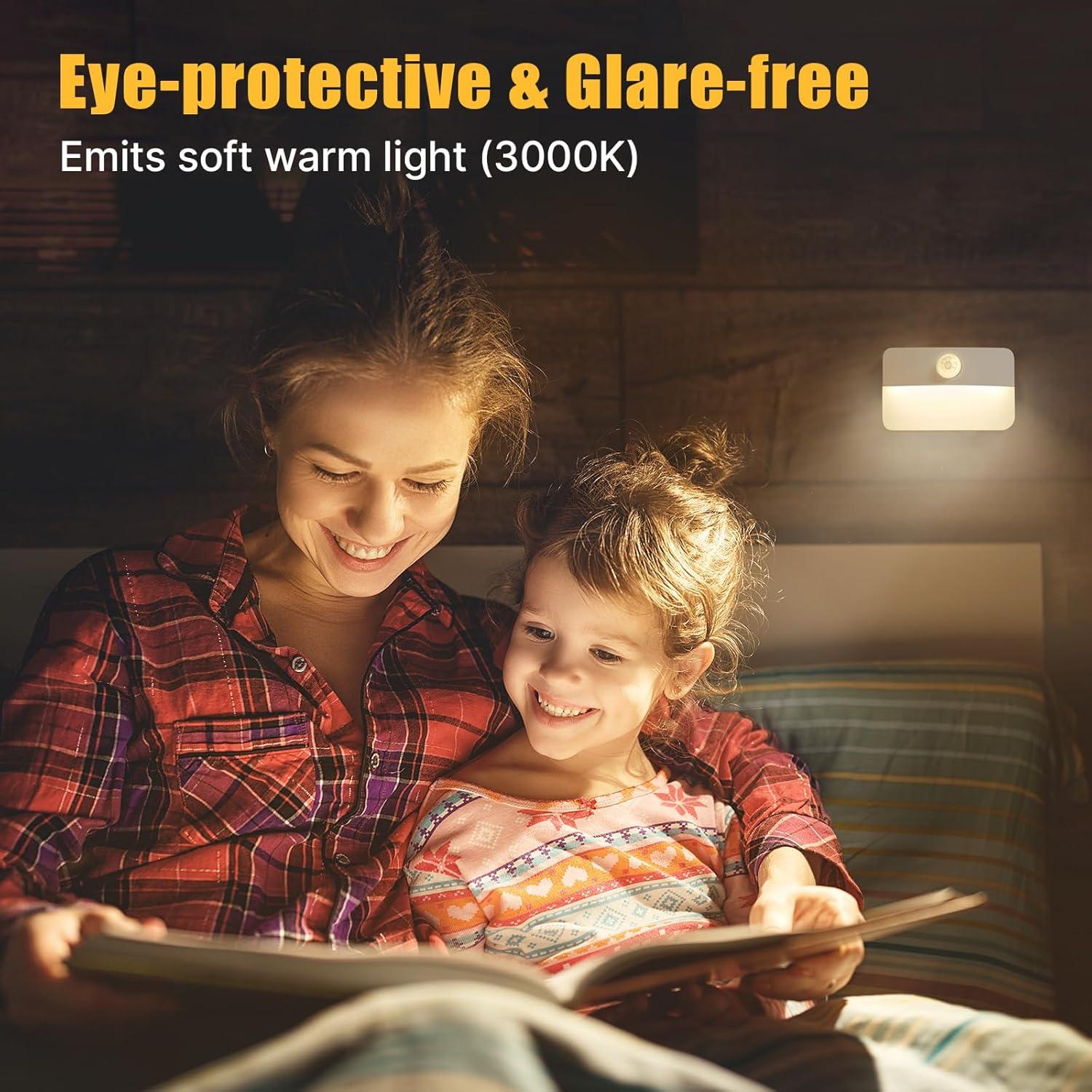 Paquete de 8 luces LED de escalera Guankaidianzishangwu con sensor