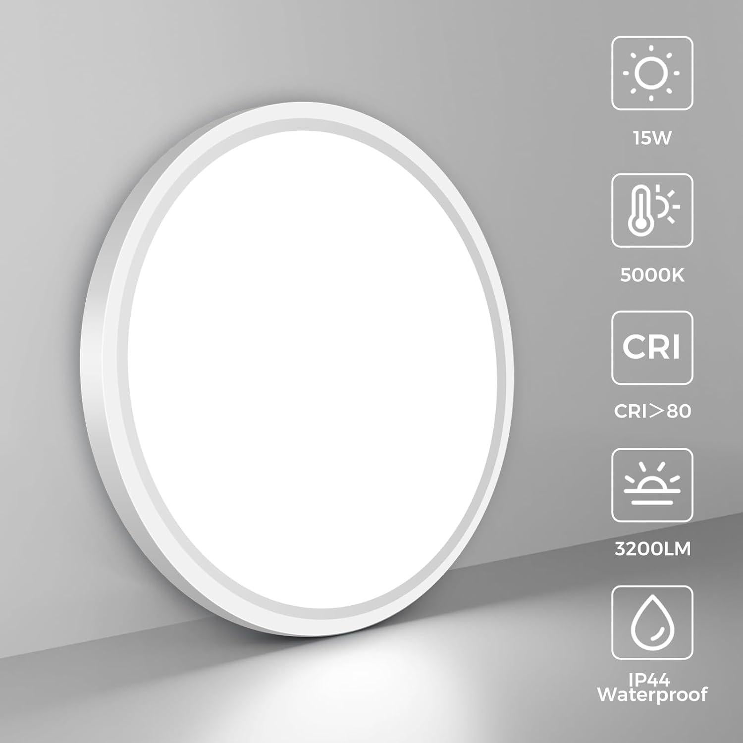 Luz de Techo LED Slochi 7" con Sensor de Movimiento 15W 1500LM