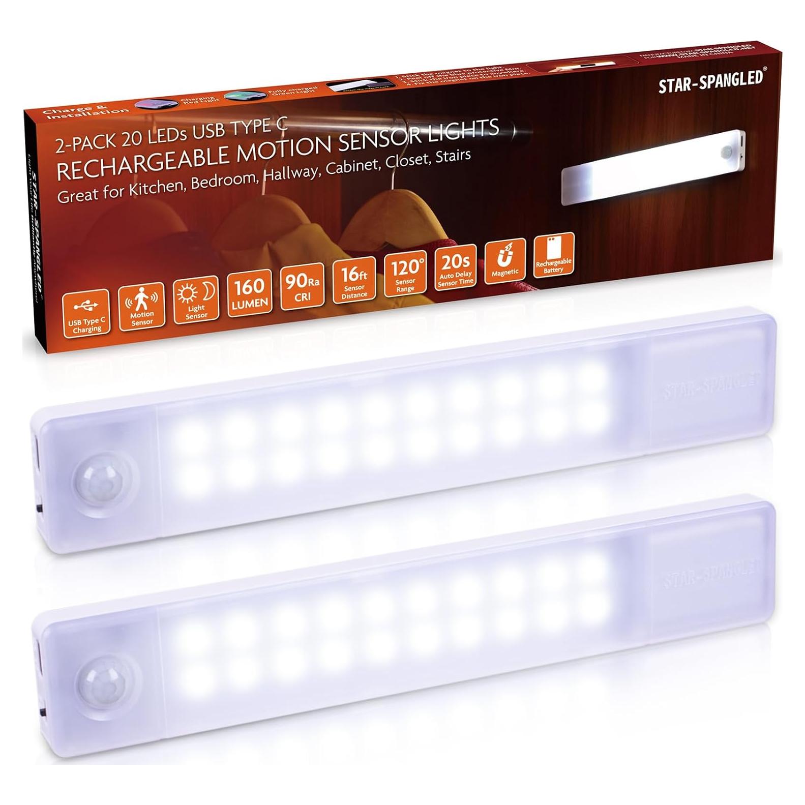 Iluminación Bajo Gabinete STAR-SPANGLED 20.32 cm LED Sensor Movimiento
