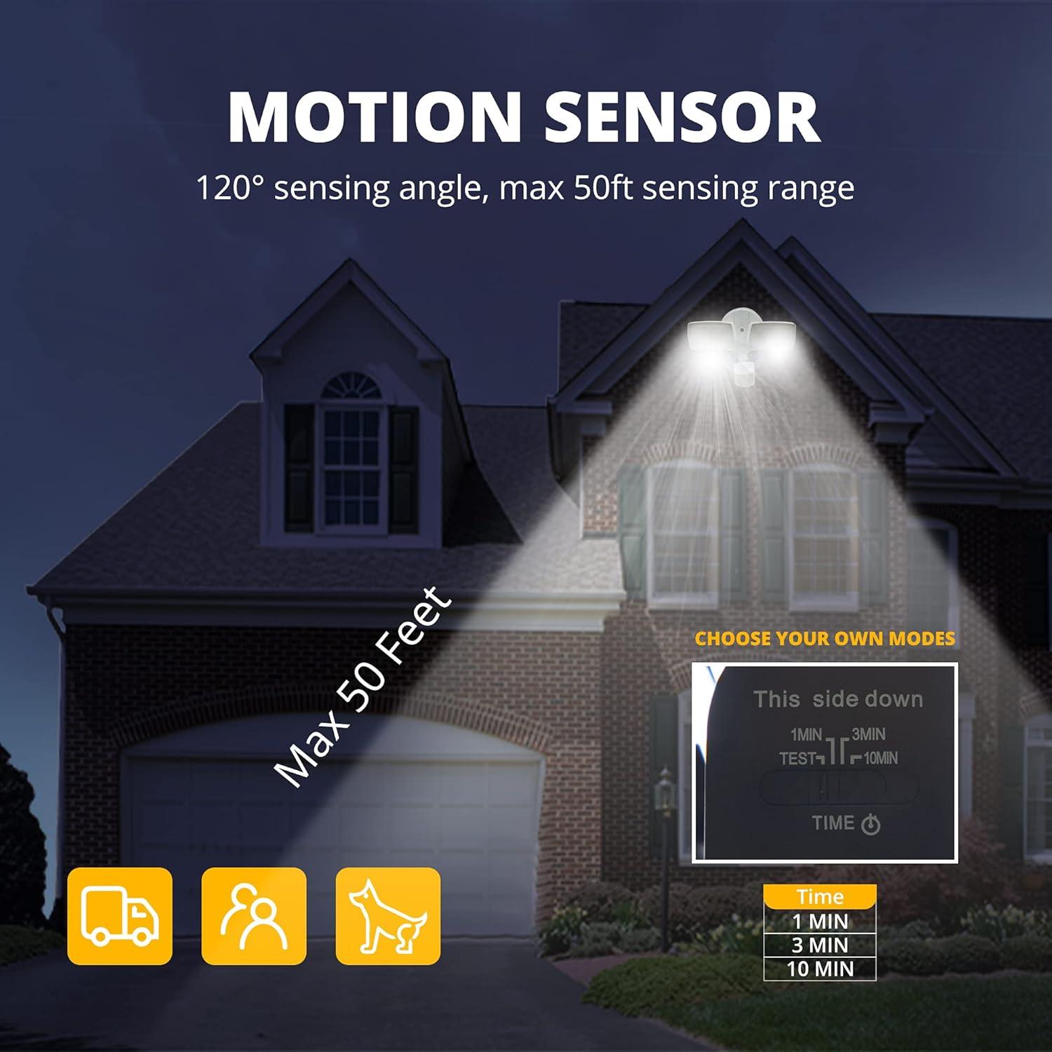 Luz de Inundación LED UME 19W con Sensor de Movimiento IP65