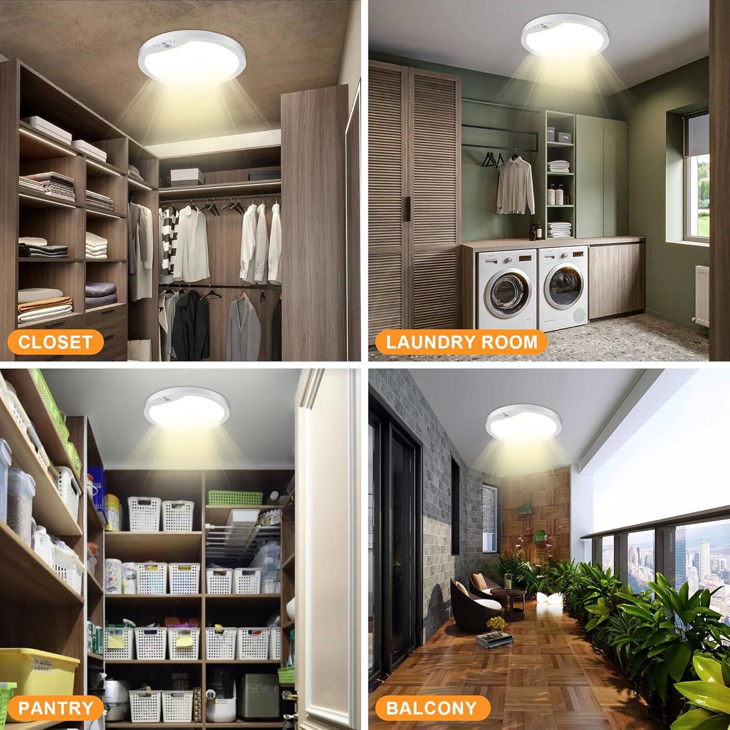 Paquete de 2 luces de techo LED 20W con sensor de movimiento