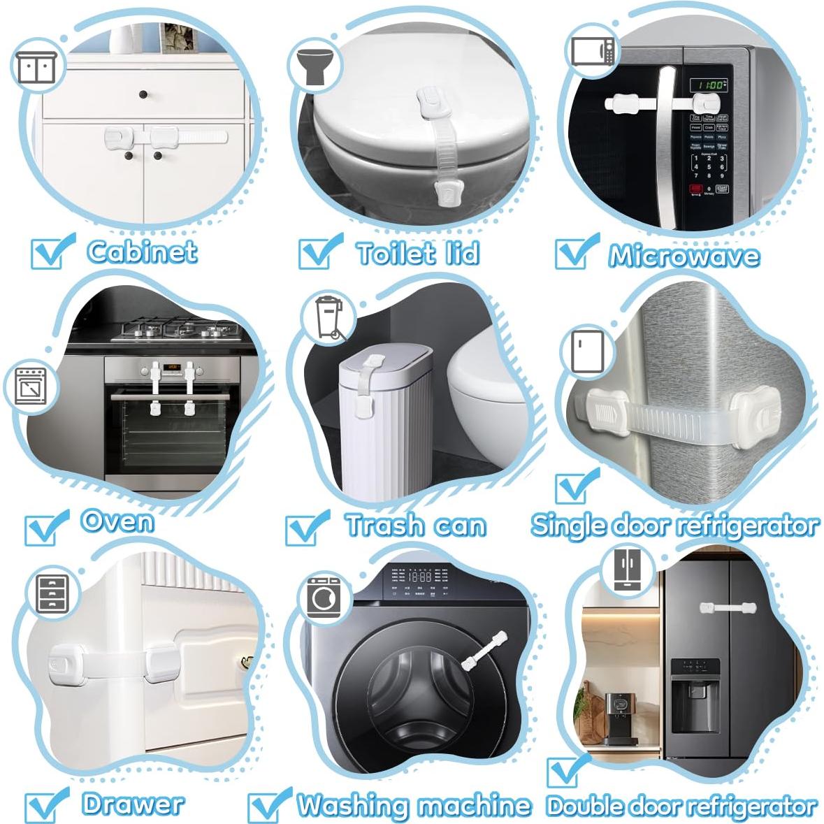 Cerraduras de Seguridad Infantil Syican - 8 Paquetes Multiusos