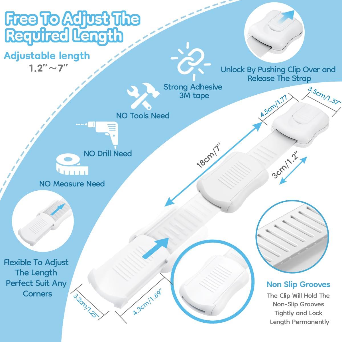 Cerraduras de Seguridad Infantil Syican - 8 Paquetes Multiusos