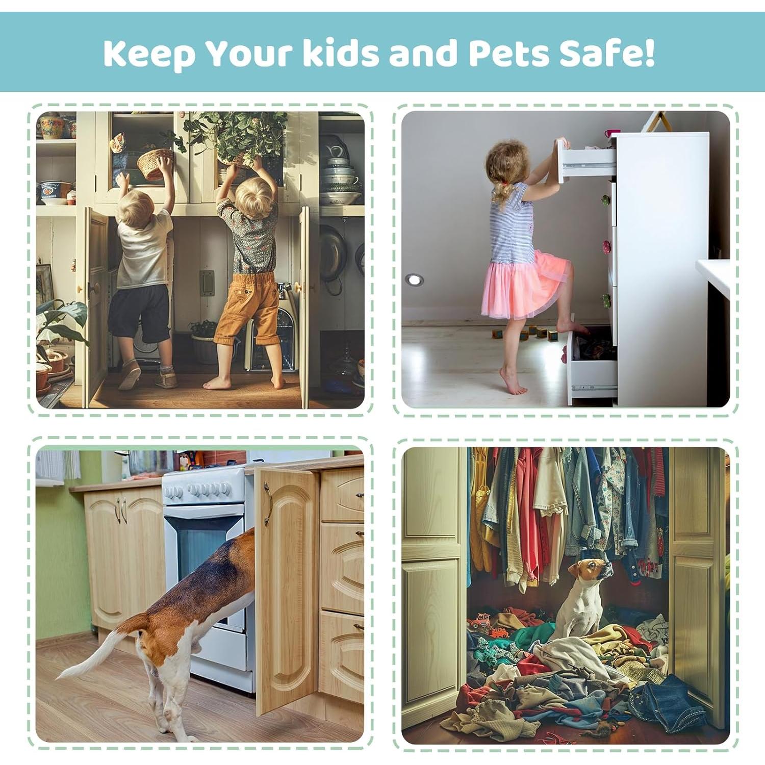 Cerraduras de Seguridad para Gabinetes U Lock 6 Piezas Blancas