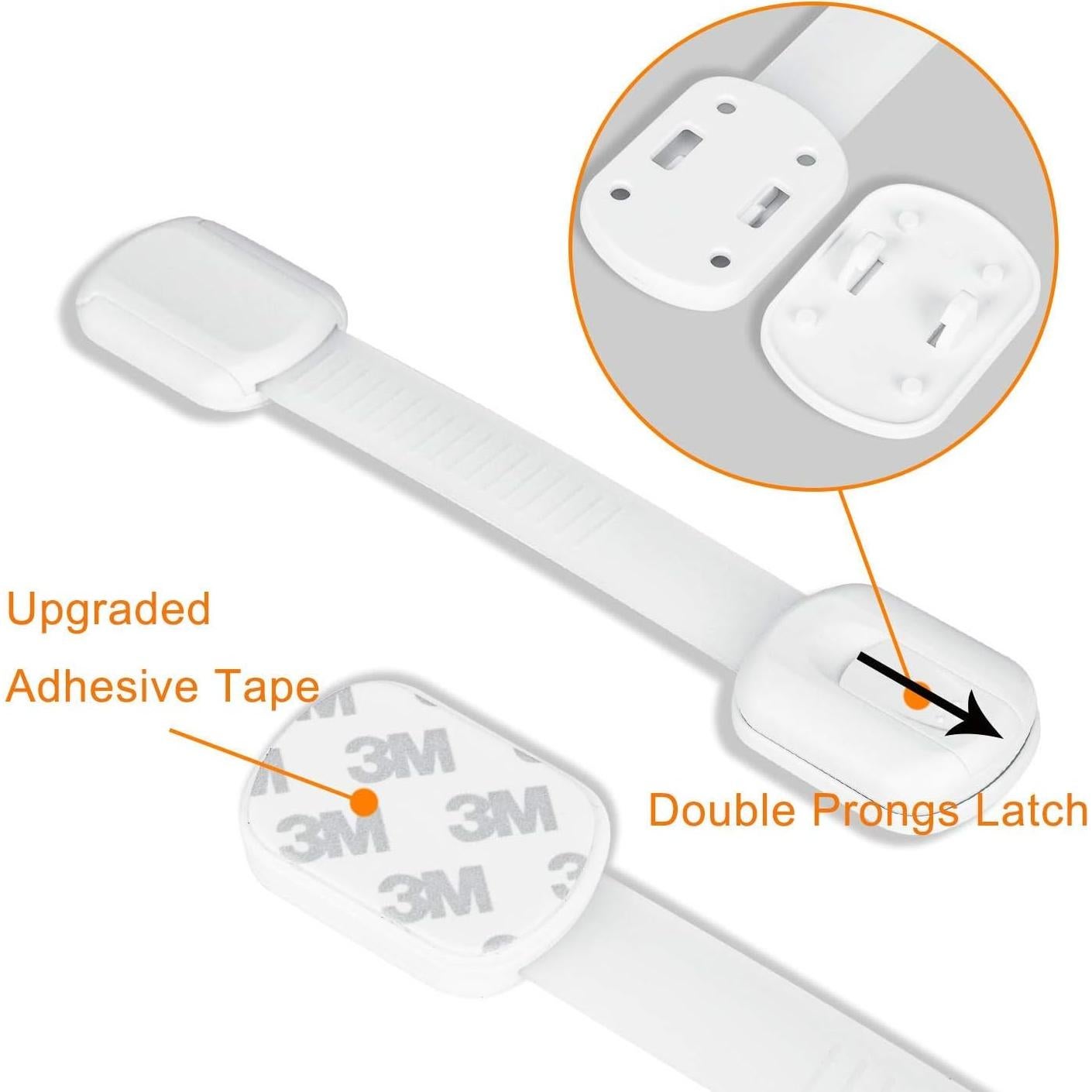 Cerraduras Adhesivas de Seguridad Vkania - 12 Piezas para Bebés