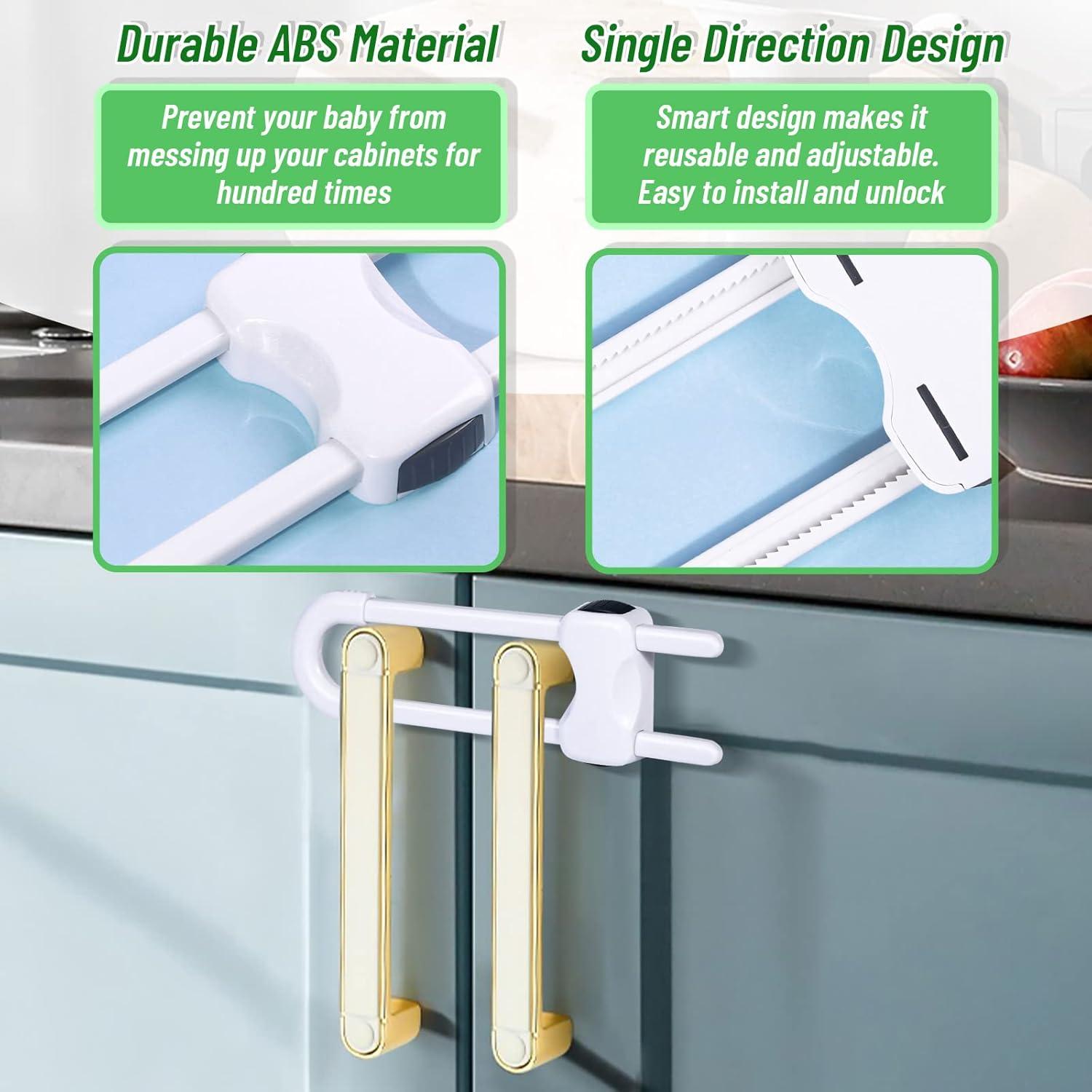 6 Cerraduras Deslizantes Modacraft para Gabinetes Blancas