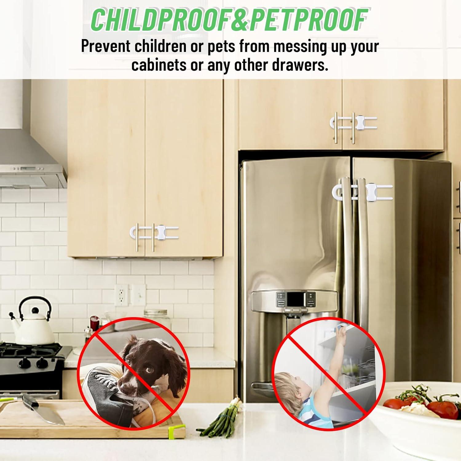 6 Cerraduras Deslizantes Modacraft para Gabinetes Blancas