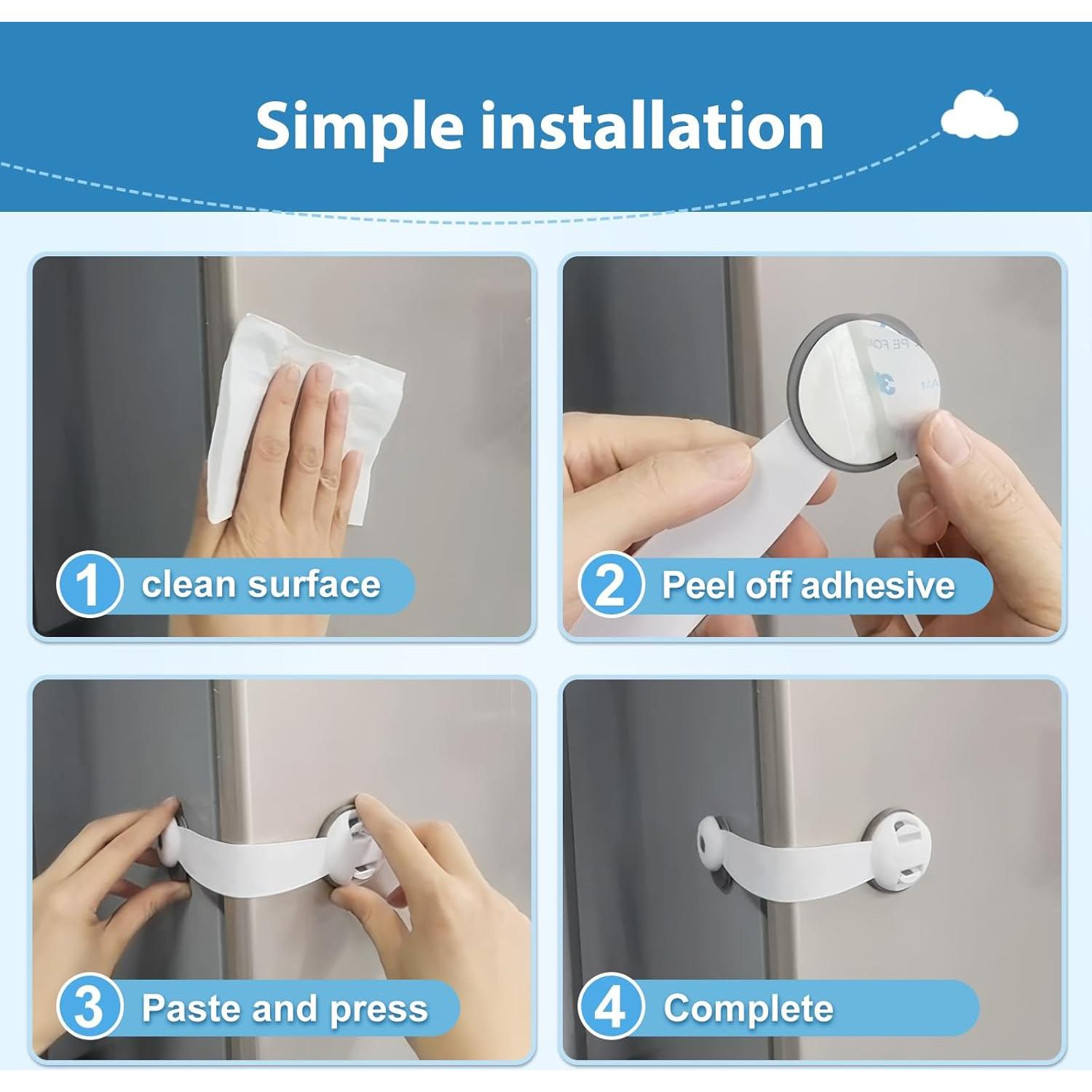 Candados de Seguridad NiceTCU para Niños 2PCS Adhesivo 3M