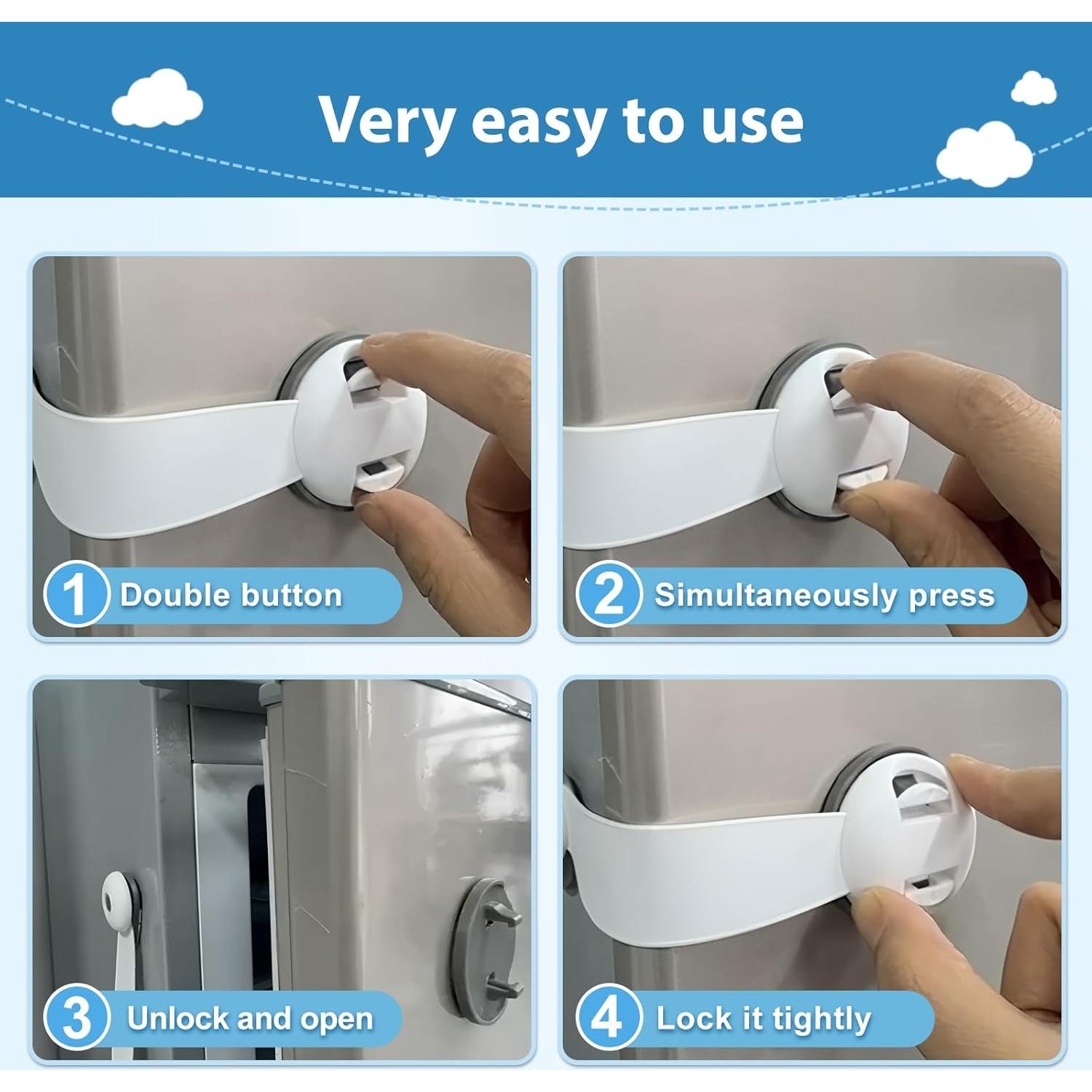 Candados de Seguridad NiceTCU para Niños 2PCS Adhesivo 3M