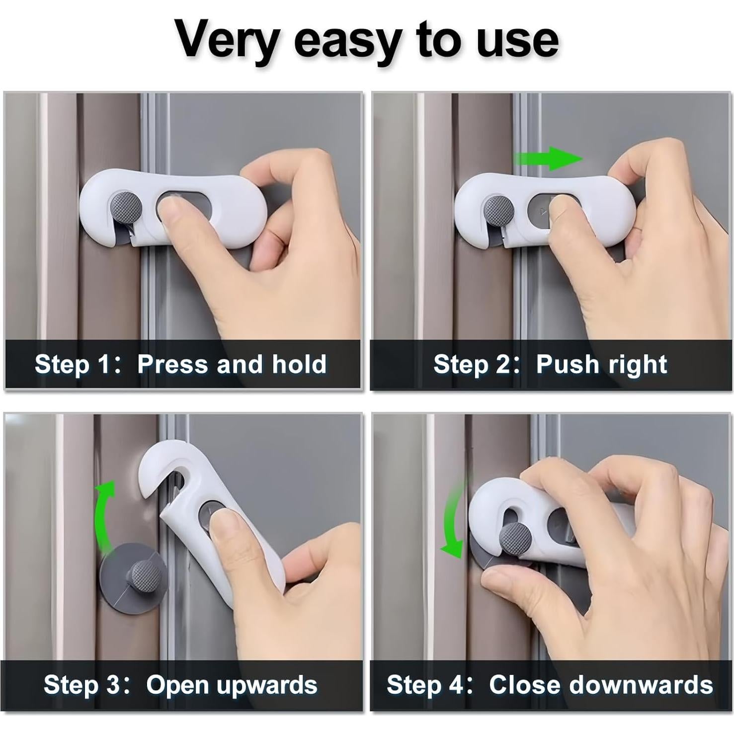 Cerraduras de Seguridad para Niños NiceTCU - 5 Pack con Adhesivo 3M