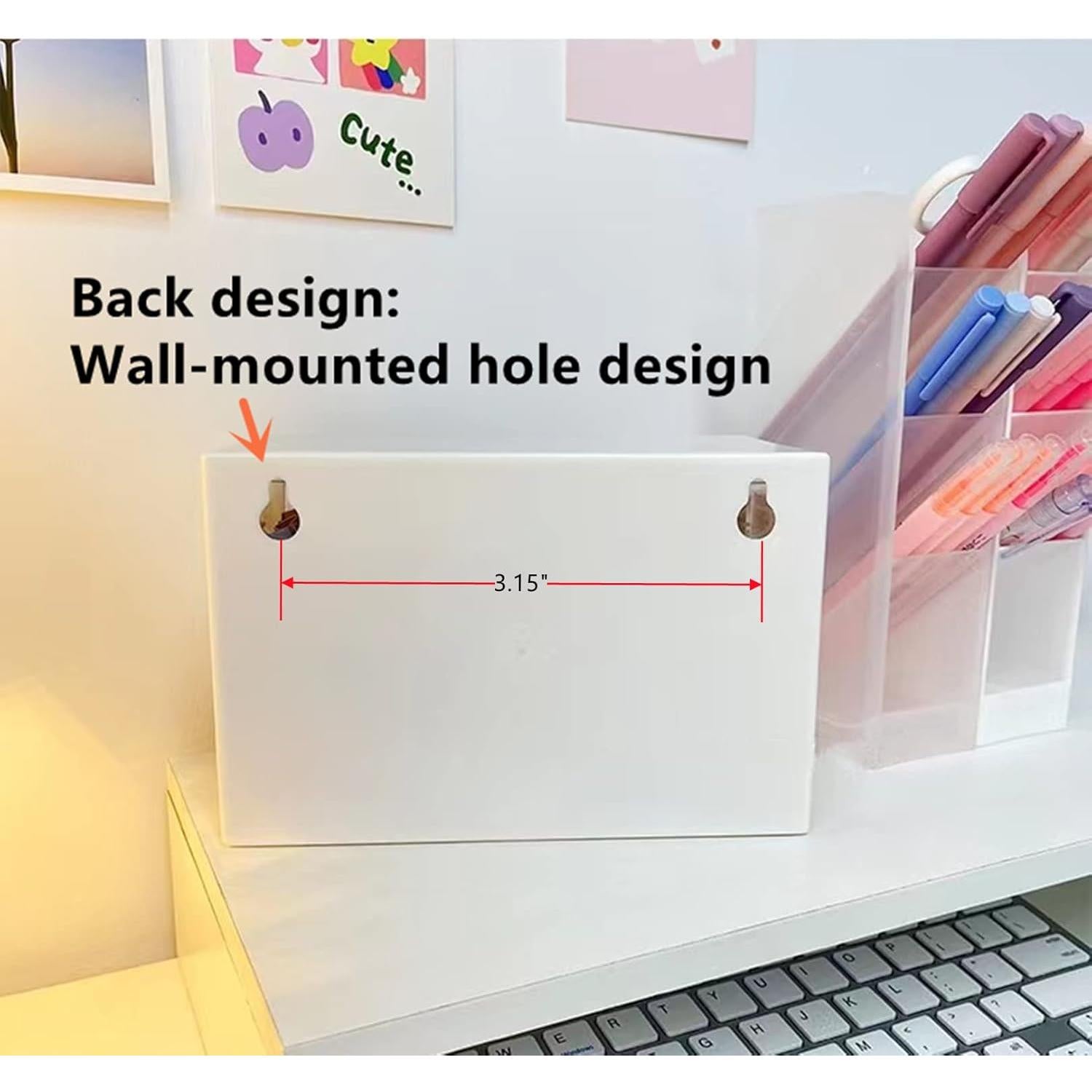 Organizador de Cajones Feadily 2PCS Blanco 9 Cajones 18x10x12cm