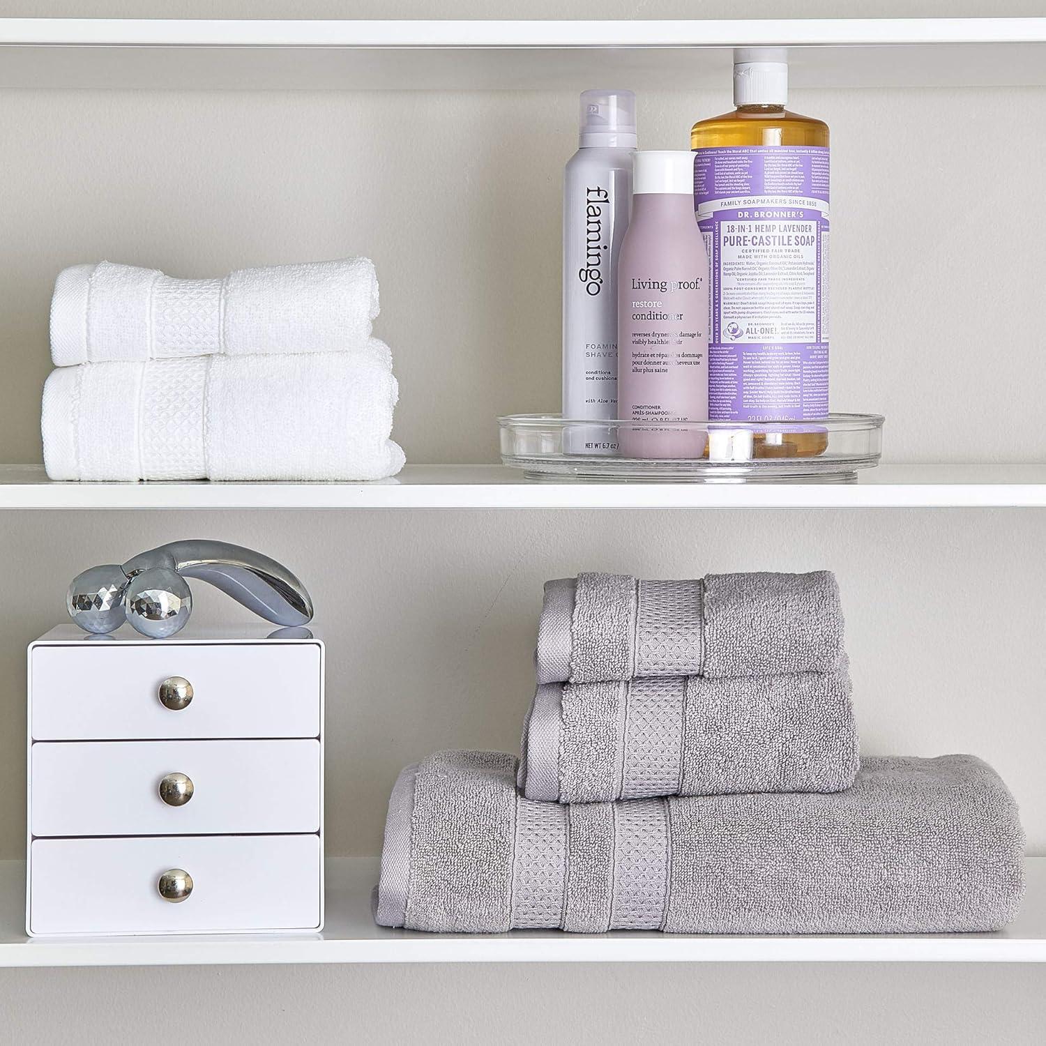 iDesign 3-Drawer Plastic Vanity Organizer, Compact Storage Organization Drawers Set for Cosmetics, Dental Supplies, Hair Care, Bathroom, Dorm, Desk, Countertop, Office, 6.5" x 6.5" x 6.5", White