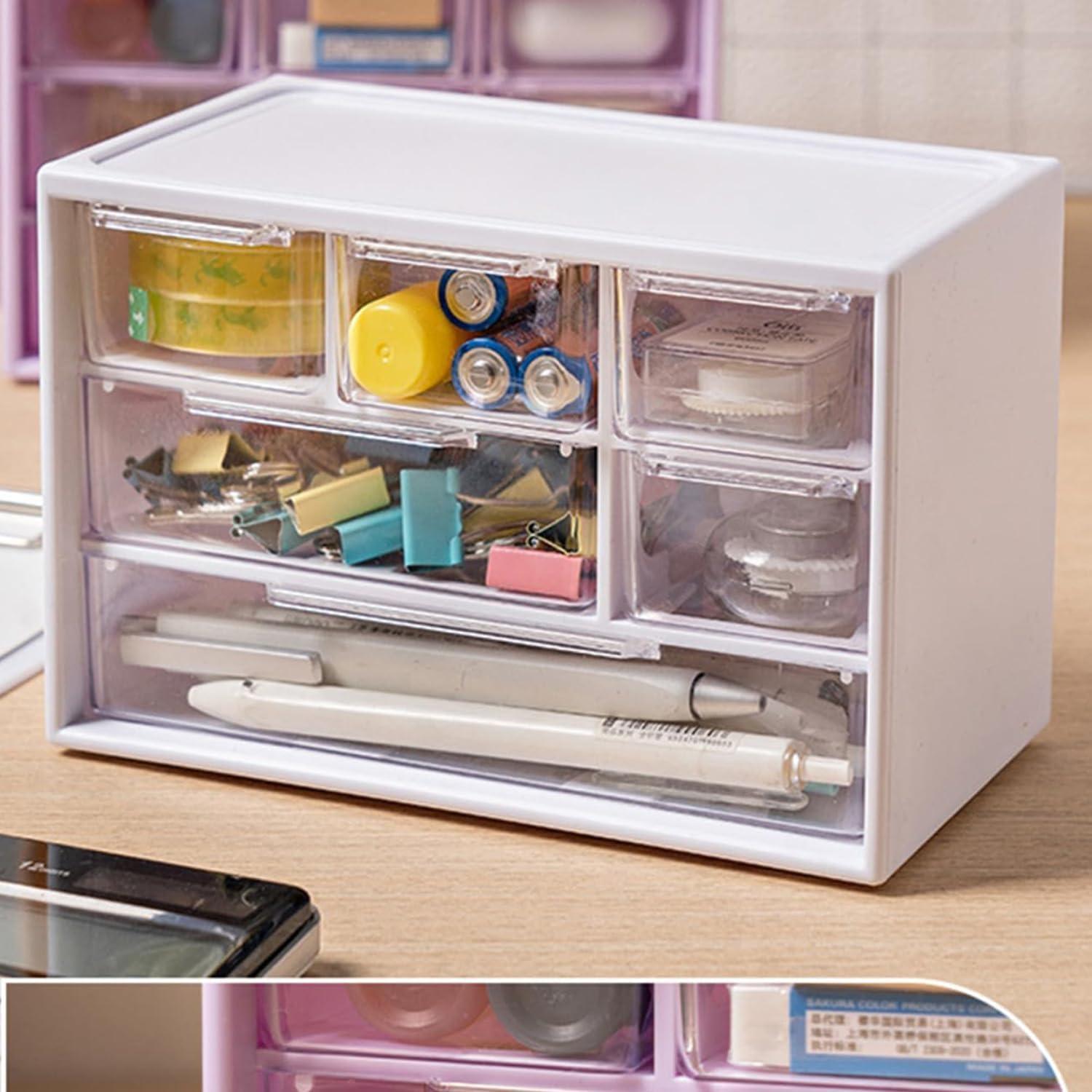 Organizador de Cajones LIPCHEEGO Blanco 6 Cajones 18x10x12 cm