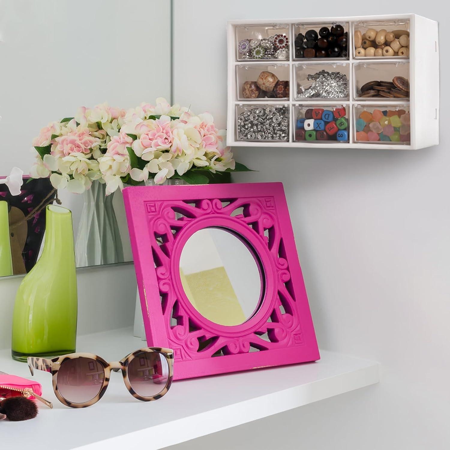 Organizador de Cajones Mini Hacaroa 9 Cajones Plástico Blanco